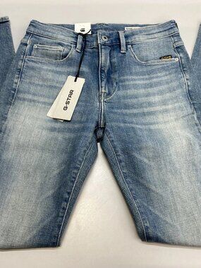 G-Star Raw Womens Jean Vintage Biscay Blue Size 27x32 3301 Skinny Denim Cotton